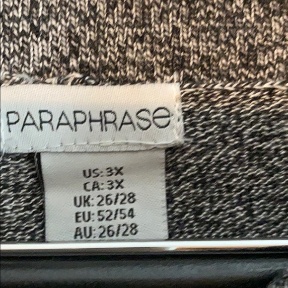 Paraphrase 3X charcoal heather cowl neck sweater. NWOT - Picture 3 of 5